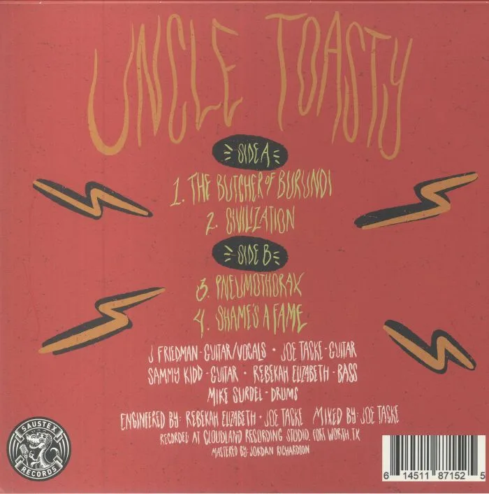 Back cover — UNCLE TOASTY — Uncle Toasty