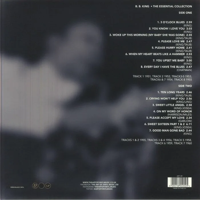 Back cover — BB KING — The Essential Collection