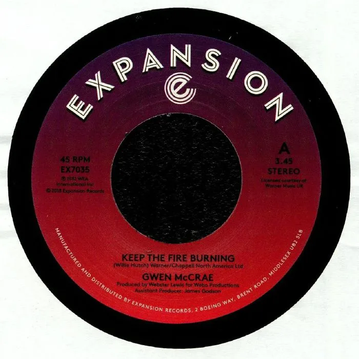 Front cover — Gwen McCRAE — Keep The Fire Burning