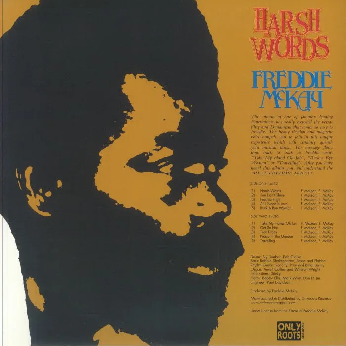 Back cover — Freddie McKAY — Harsh Words (reissue)