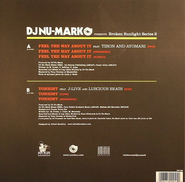 Обратная сторона обложки — DJ NU MARK — Broken Sunlight Series 2