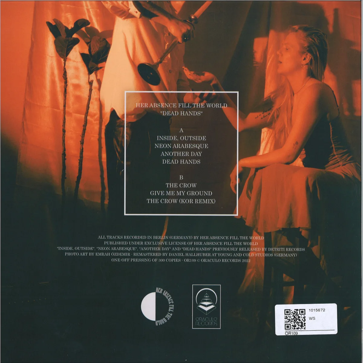 Back cover — Her Absence Fill The World — DEAD HANDS LP