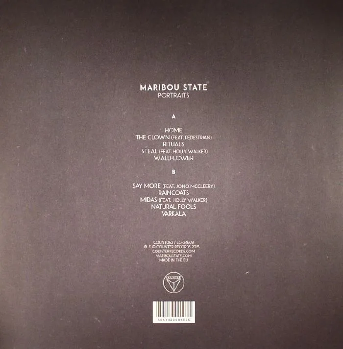 Back cover — MARIBOU STATE — Portraits