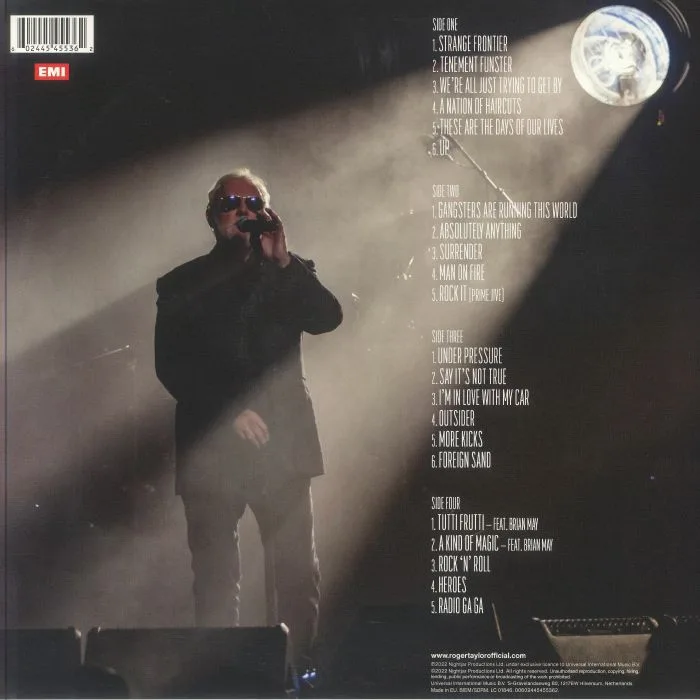 Back cover — Roger TAYLOR — The Outsider Tour Live