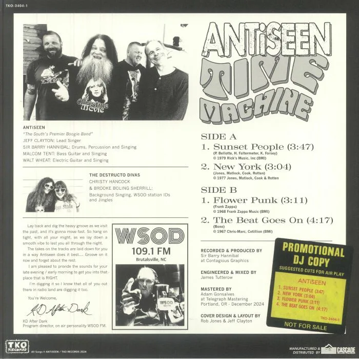 Back cover — ANTISEEN — Time Machine