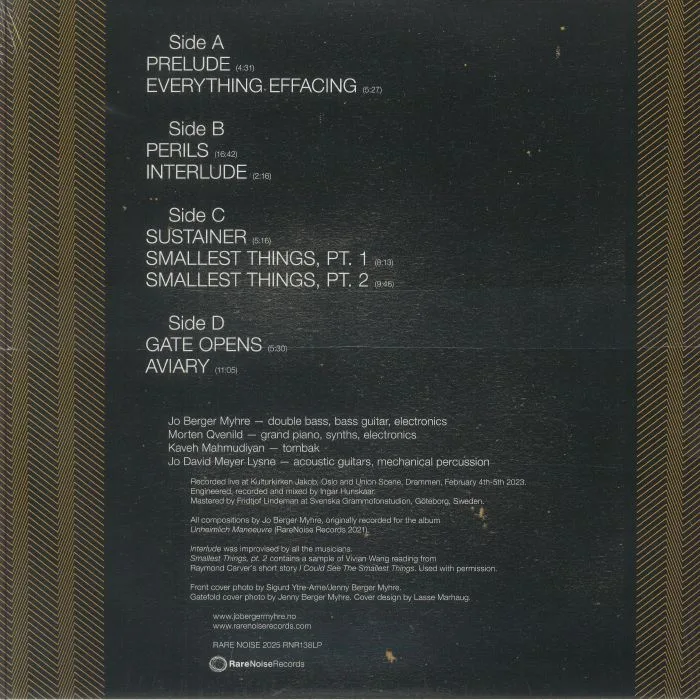 Back cover — Jo Berger MYHRE — Live Manoeuvres