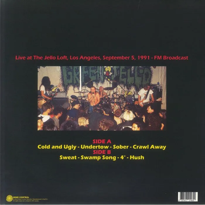 Back cover — TOOL — There's A Shadow Behind Me: Live At The Jello Loft Los Angeles September 5 1991 FM Broadcast