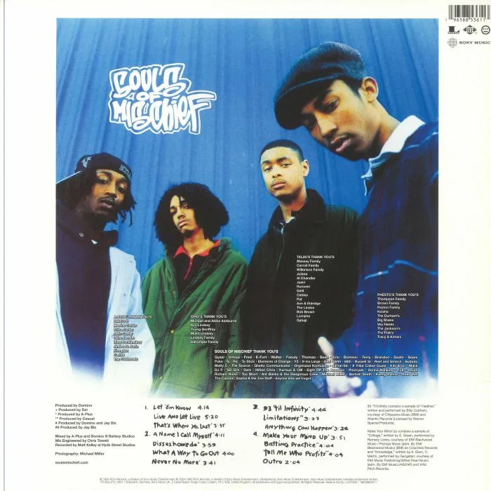 Обратная сторона обложки — SOULS OF MISCHIEF — 93 'Til Infinity (reissue)
