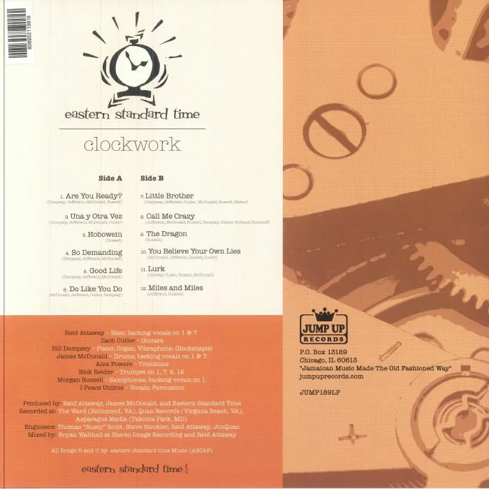 Back cover — EASTERN STANDARD TIME — Clockwork