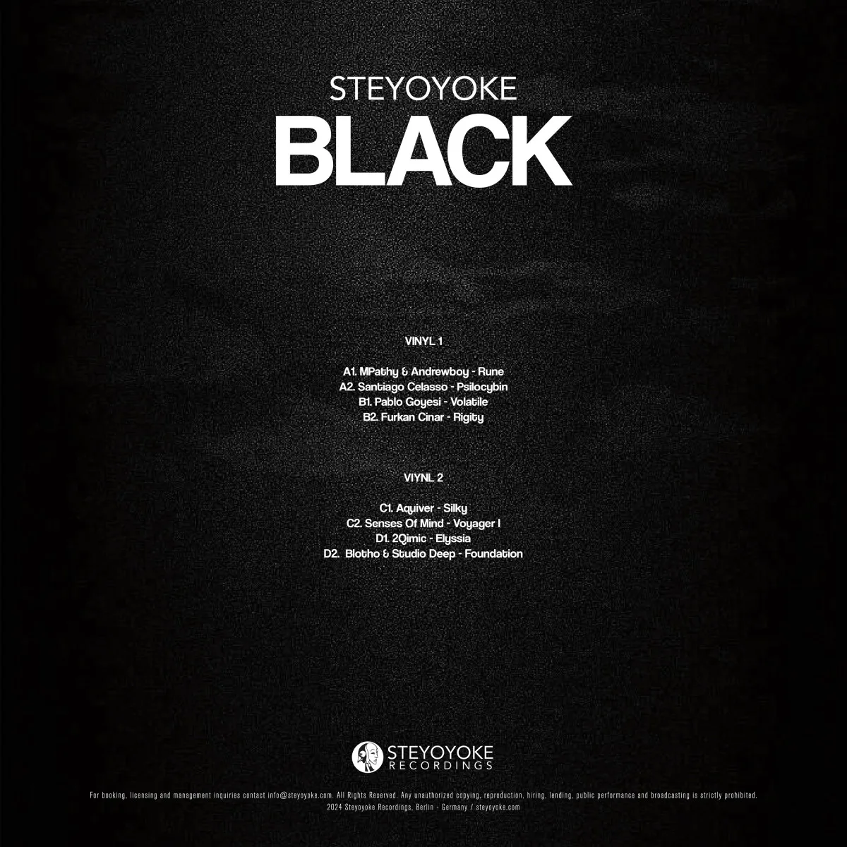 Обратная сторона обложки — Various — Steyoyoke Black 100