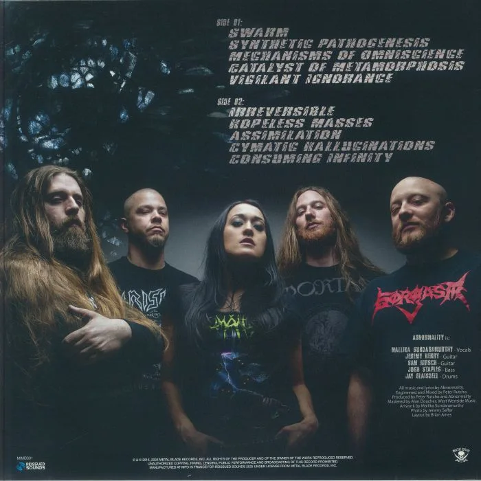 Back cover — ABNORMALITY — Mechanisms Of Omniscience (reissue)