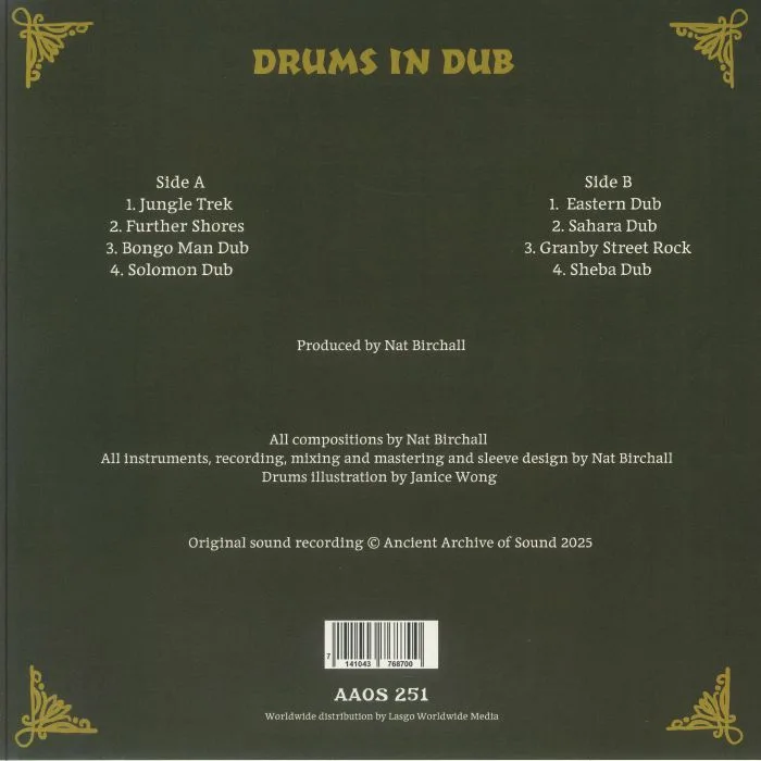 Обратная сторона обложки — Nat BIRCHALL — Drums In Dub
