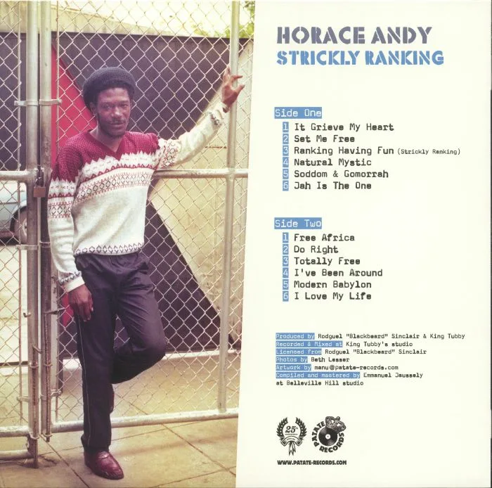Обратная сторона обложки — Horace ANDY — Strictly Ranking: The Blackbeard Years 1977