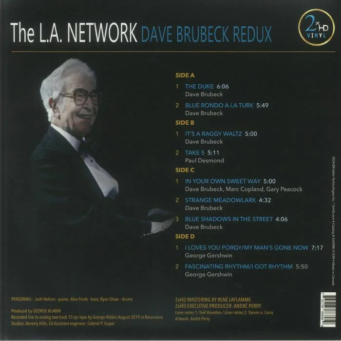 Back cover — The LA NETWORK — Dave Brubeck Redux (B-STOCK)