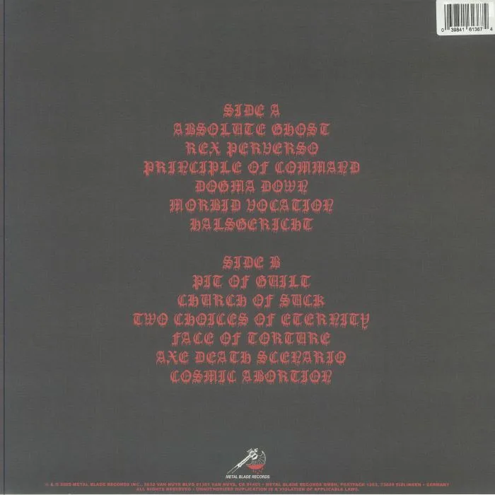 Back cover — MANTAR — Post Apocalyptic Depression