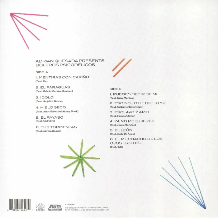 Back cover — Adrian QUESADA — Boleros Psicodelicos