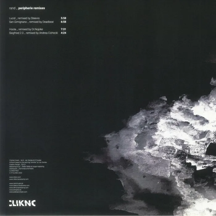 Back cover — RAND — Peripherie Remixes (Steevio, Deadbeat, Dr Nojoke, Andrea Cicheck mixes)