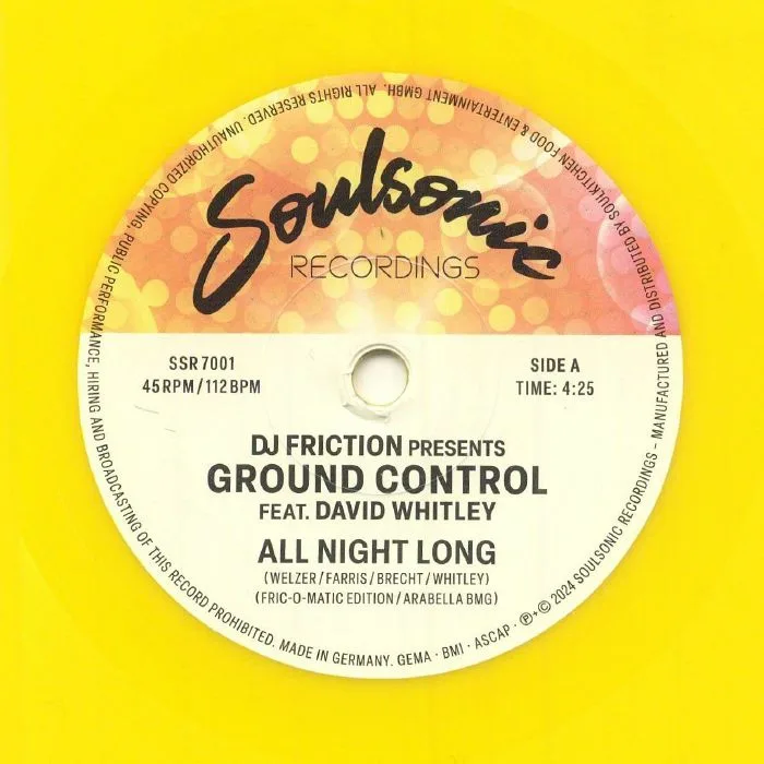 DJ FRICTION presents GROUND CONTROL — All Night Long