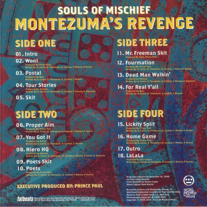 Обратная сторона обложки — SOULS OF MISCHIEF — Montezuma's Revenge