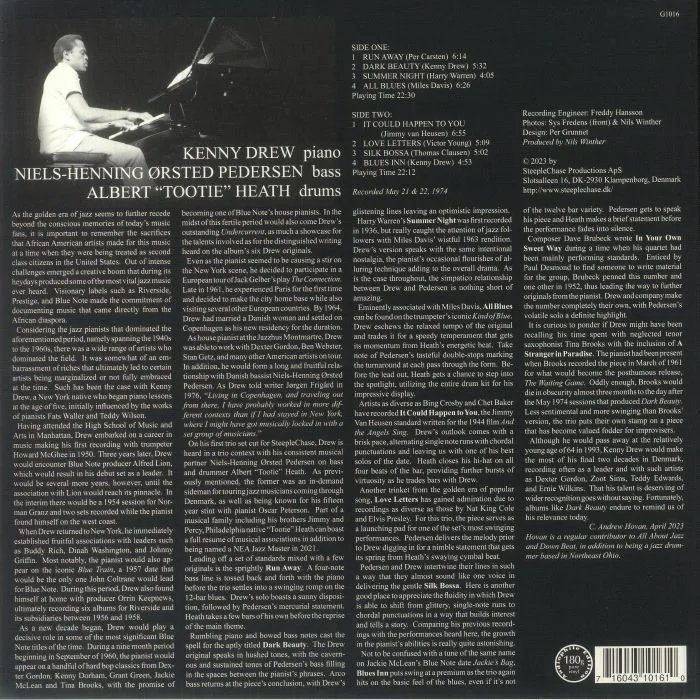 Обратная сторона обложки — KENNY DREW TRIO — Dark Beauty