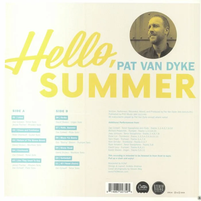 Обратная сторона обложки — Pat VAN DYKE — Hello, Summer (reissue)
