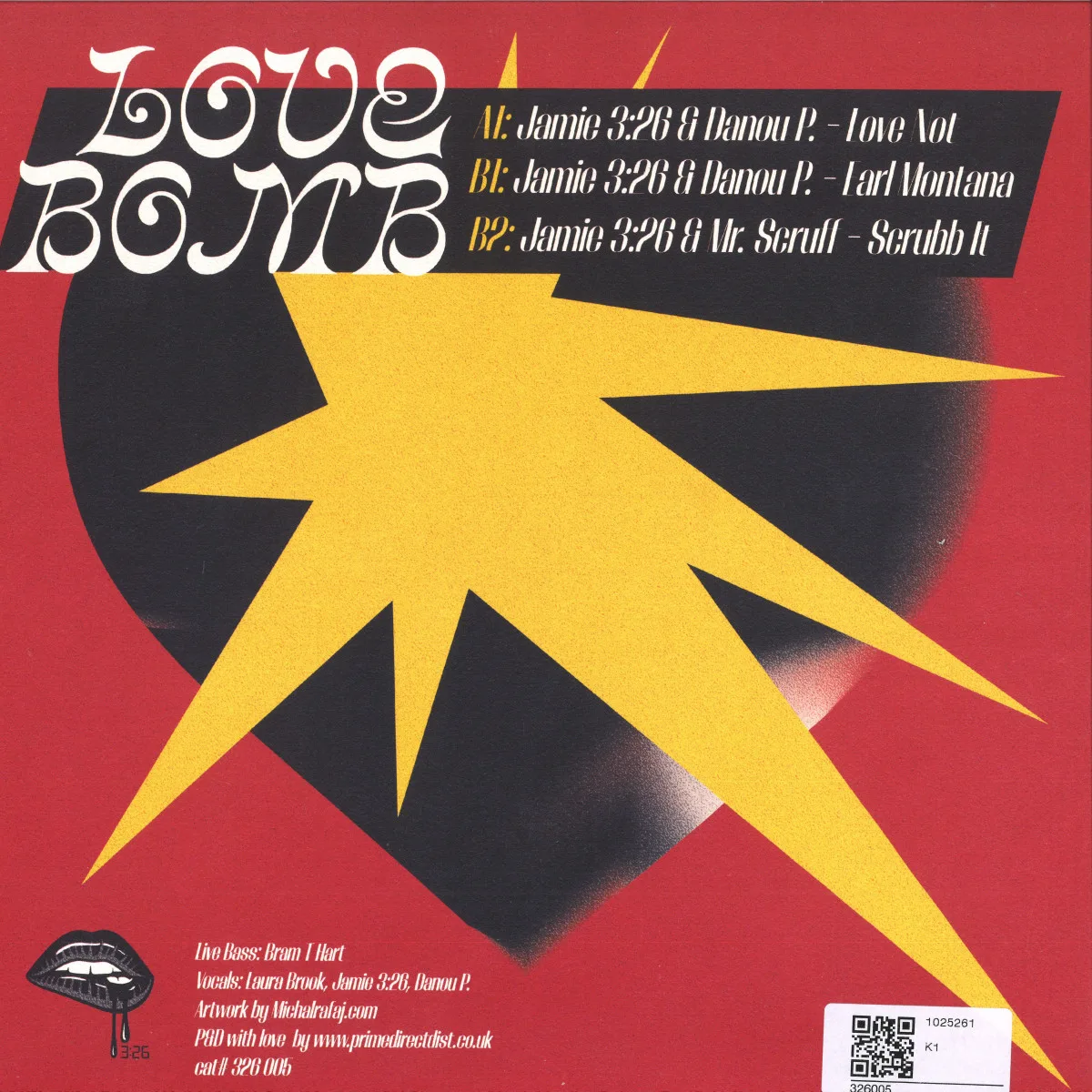 Back cover — Jamie 3:26/Mr Scruff/Danou P — Love Bomb EP