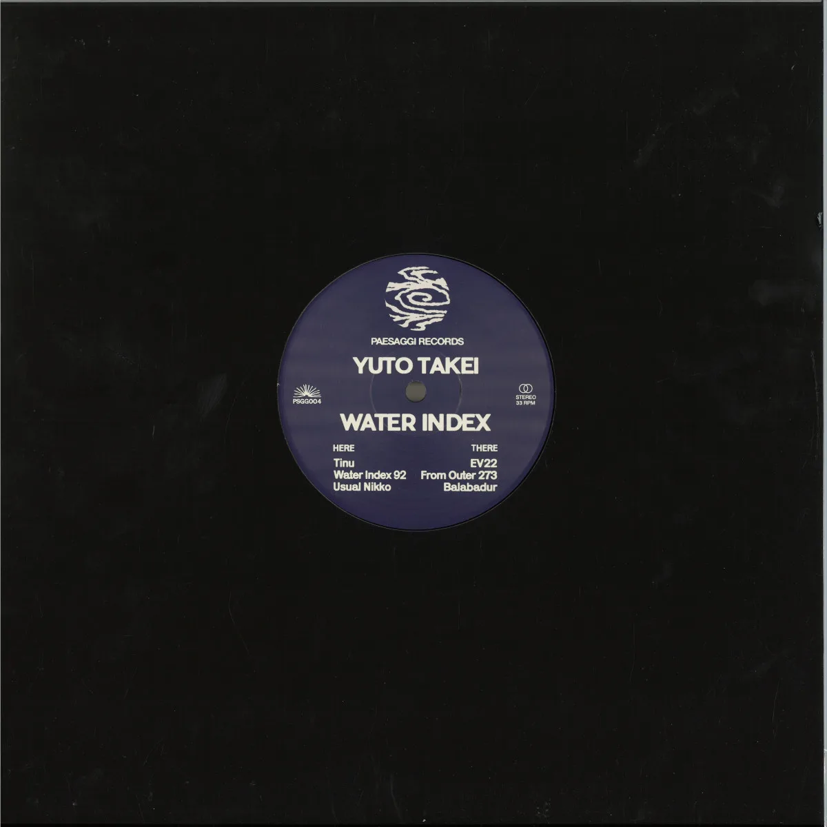 Обратная сторона обложки — Yuto Takei — WATER INDEX LP