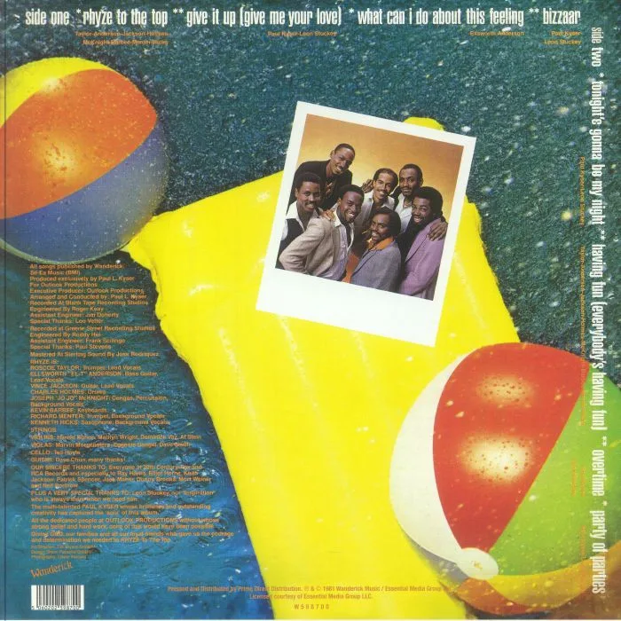 Back cover — RHYZE — Rhyze To The Top (Record Store Day Black Friday RSD 2024)
