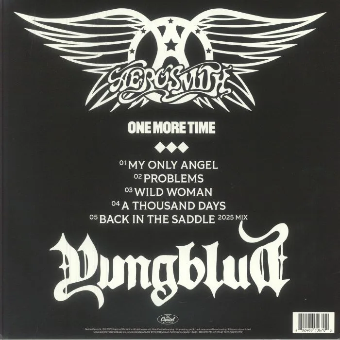 Back cover — AEROSMITH / YUNGBLUD — One More Time