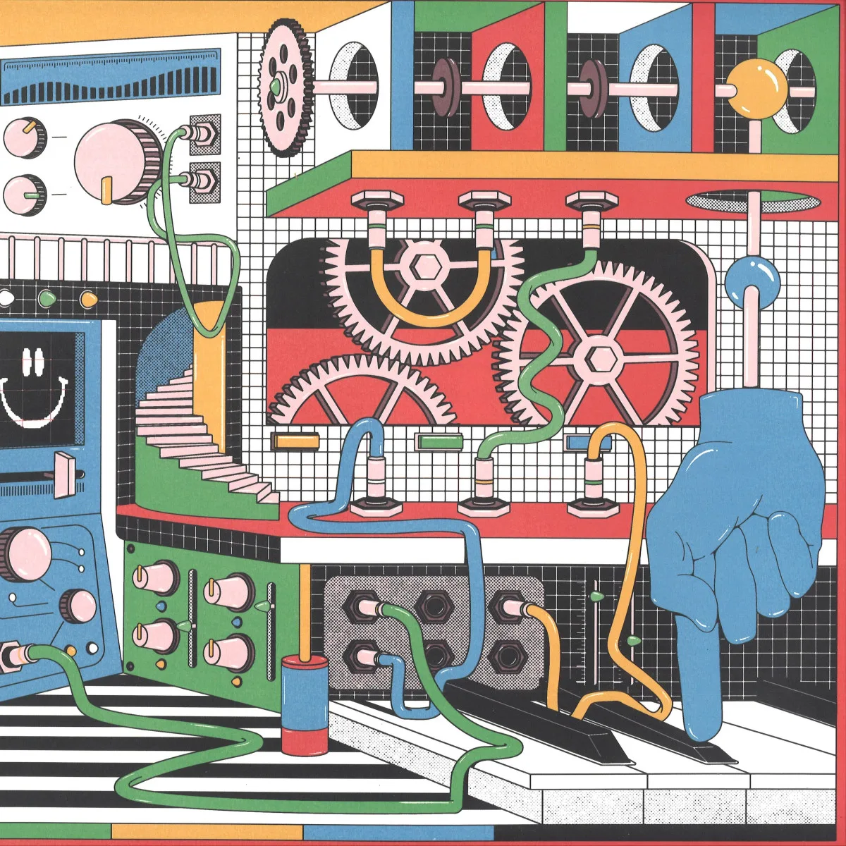 Front cover — Jerome Hill — Flow Mechanics LP 2x12"