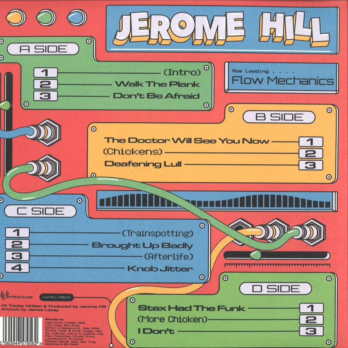 Back cover — Jerome Hill — Flow Mechanics LP 2x12"