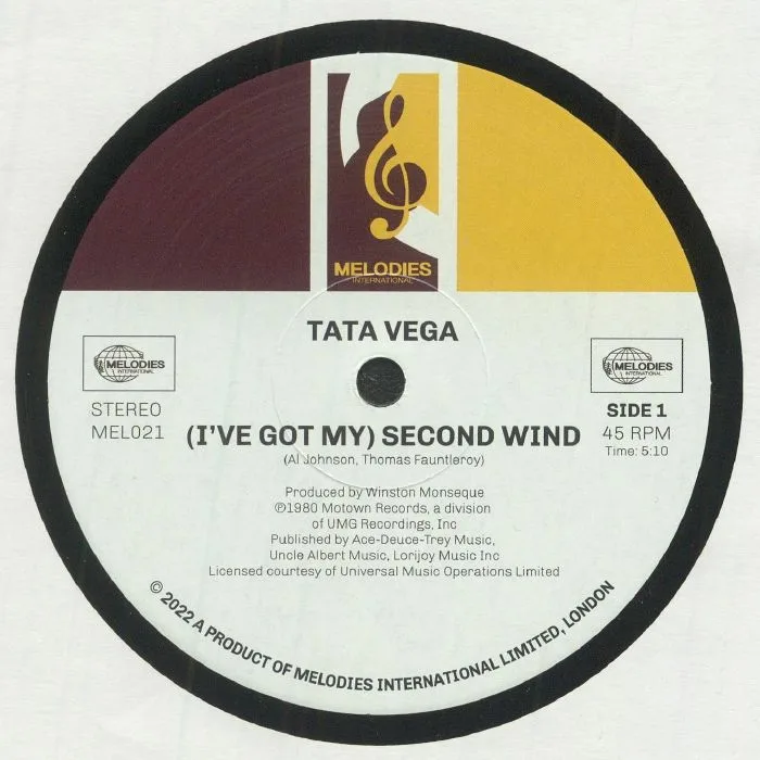 Front cover — Tata VEGA / AL JOHNSON — I've Got My Second Wind