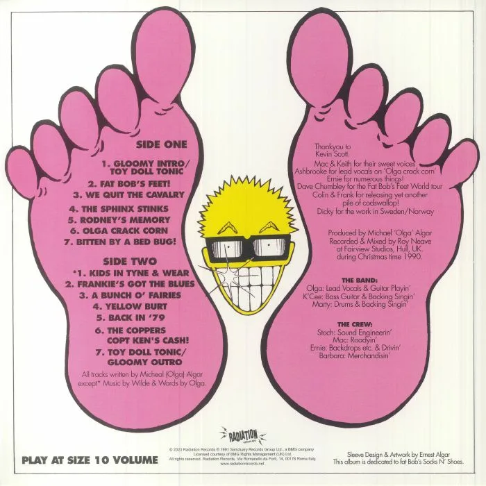 Обратная сторона обложки — TOY DOLLS — Fat Bob's Feet (reissue)