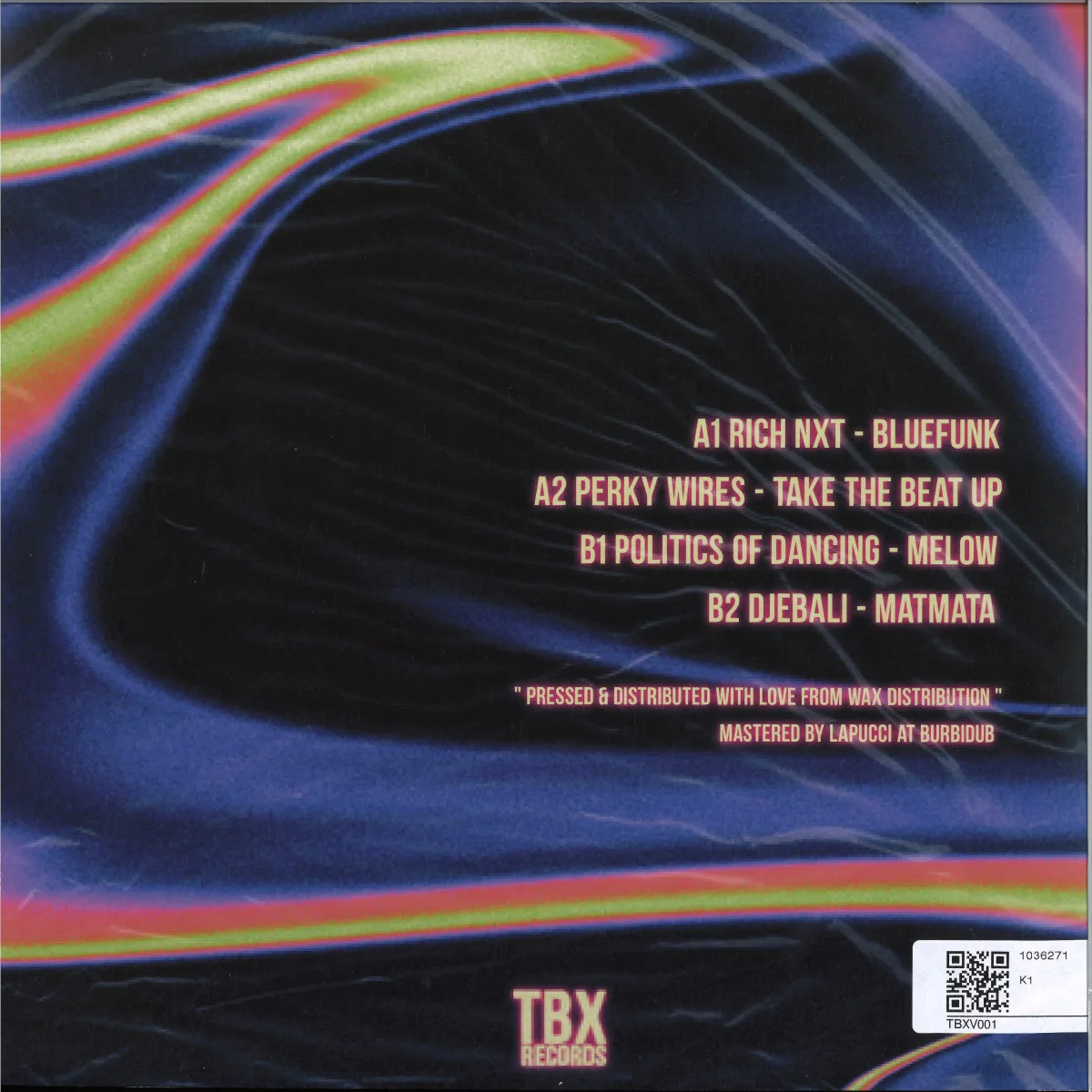Back cover — Various — Various Artists - TRAX 01