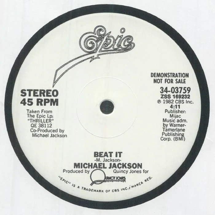 Обратная сторона обложки — Michael JACKSON — Beat It (reissue)