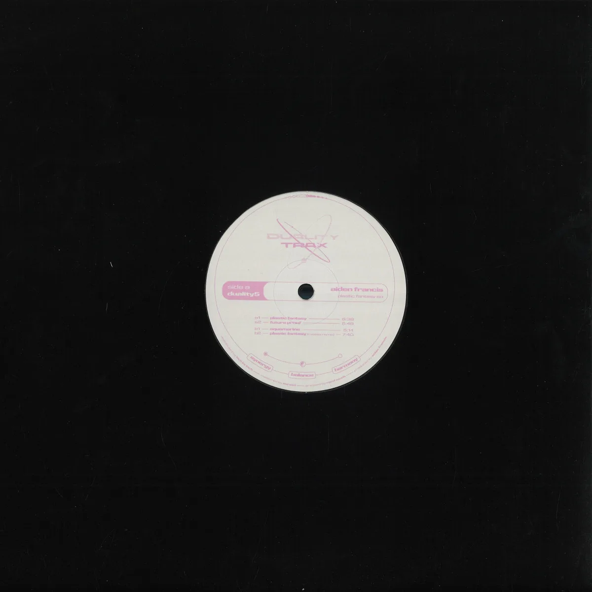 Back cover — Aiden Francis — Plastic Fantasy EP