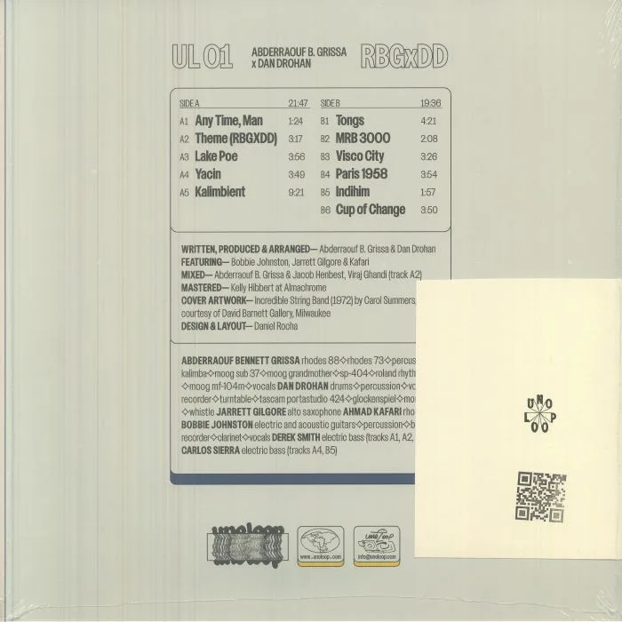 Back cover — Abderraouf B GRISSA / DAN DROHAN — RBGxDD