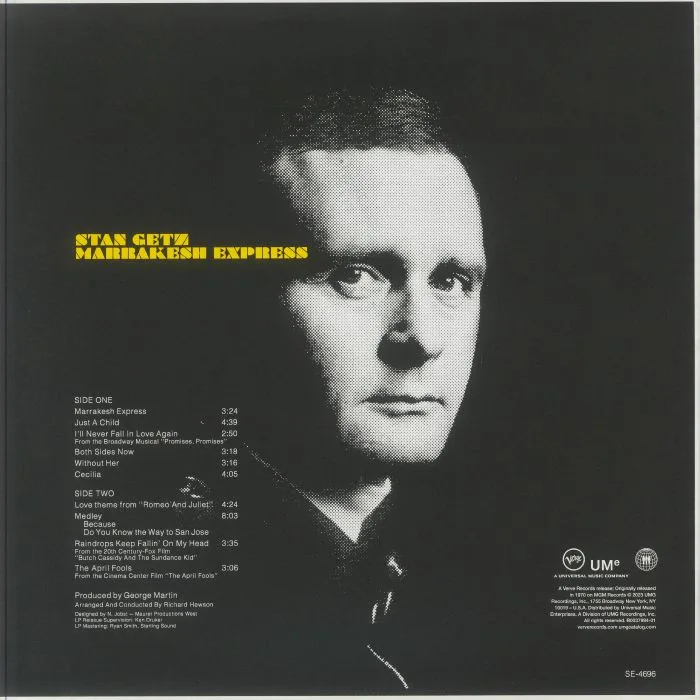 Обратная сторона обложки — Stan GETZ — Marrakesh Express [Verve By Request]