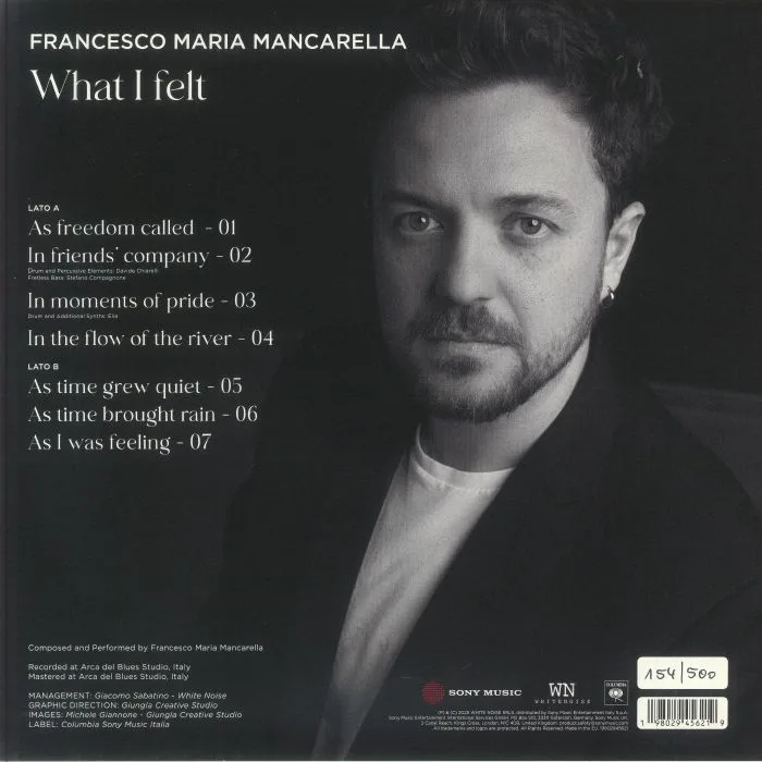 Back cover — Francesco Maria MANCARELLA — What I Felt
