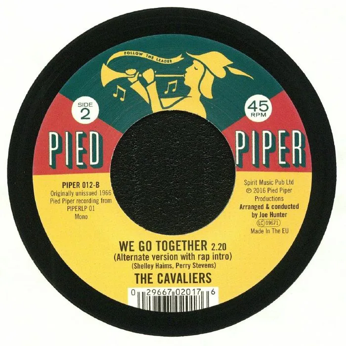 Back cover — The PIED PIPER PLAYERS / THE CAVALIERS — The Bari Sax