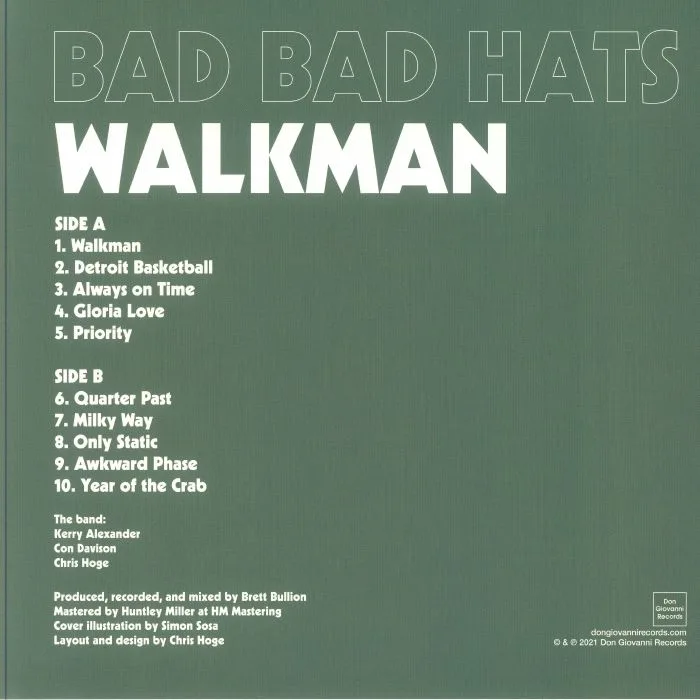 Обратная сторона обложки — BAD BAD HATS — Walkman