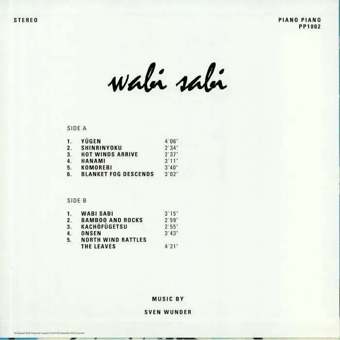 Back cover — Sven WUNDER — Wabi Sabi