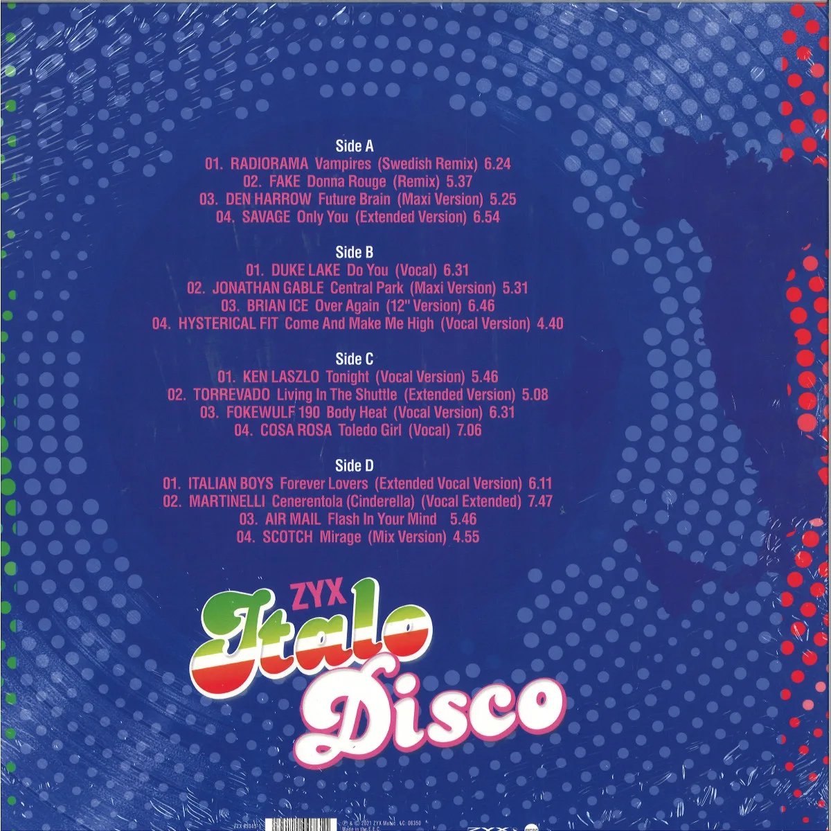 Обратная сторона обложки — Various — ZYX Italo Disco: Best Of Vol.2 (2x12")