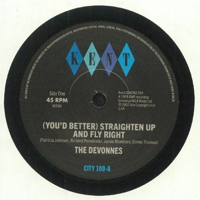 Front cover — The DEVONNES — (You'd Better) Straighten Up & Fly Right