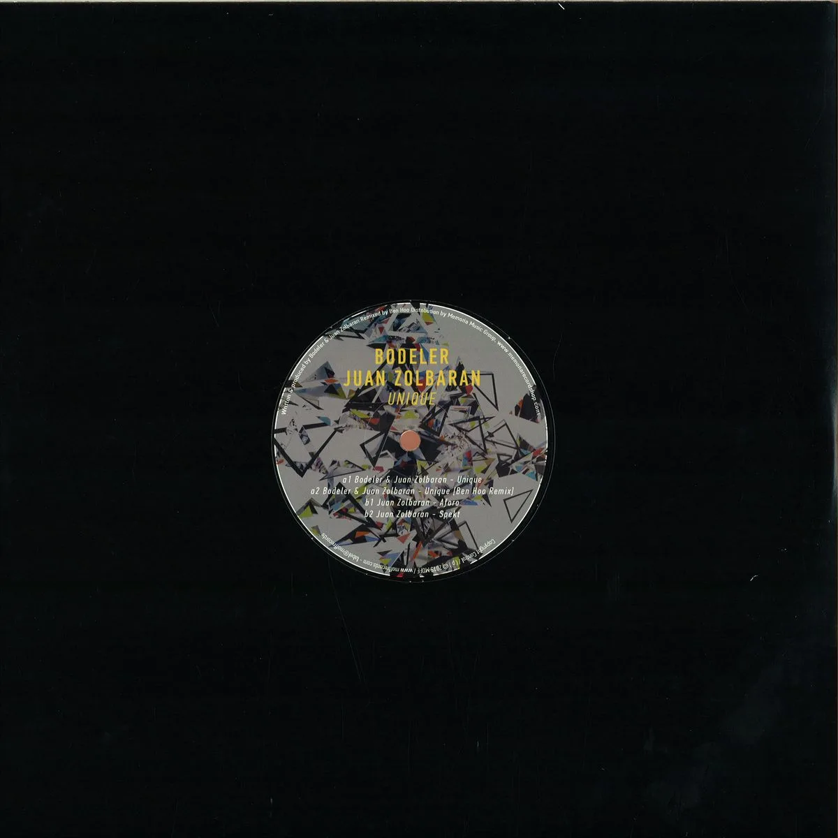 Back cover — Bodeler&Juan Zolbaran — Unique