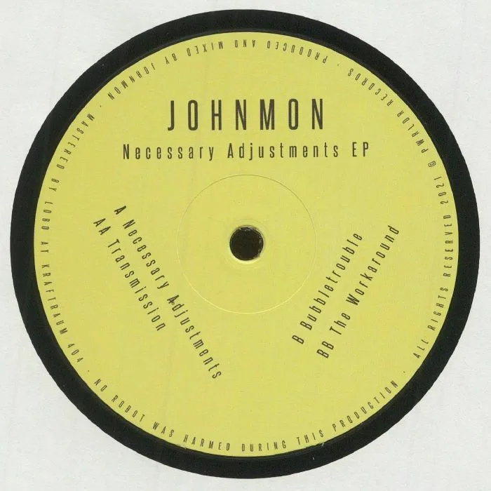 Back cover — JOHNMON — Necessary Adjustments EP
