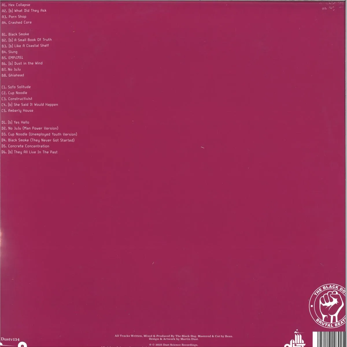 Back cover — The Black Dog — Fragments LP 2x12"