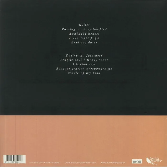 Back cover — DUST COVERED CARPET — Witness Me Pass Out