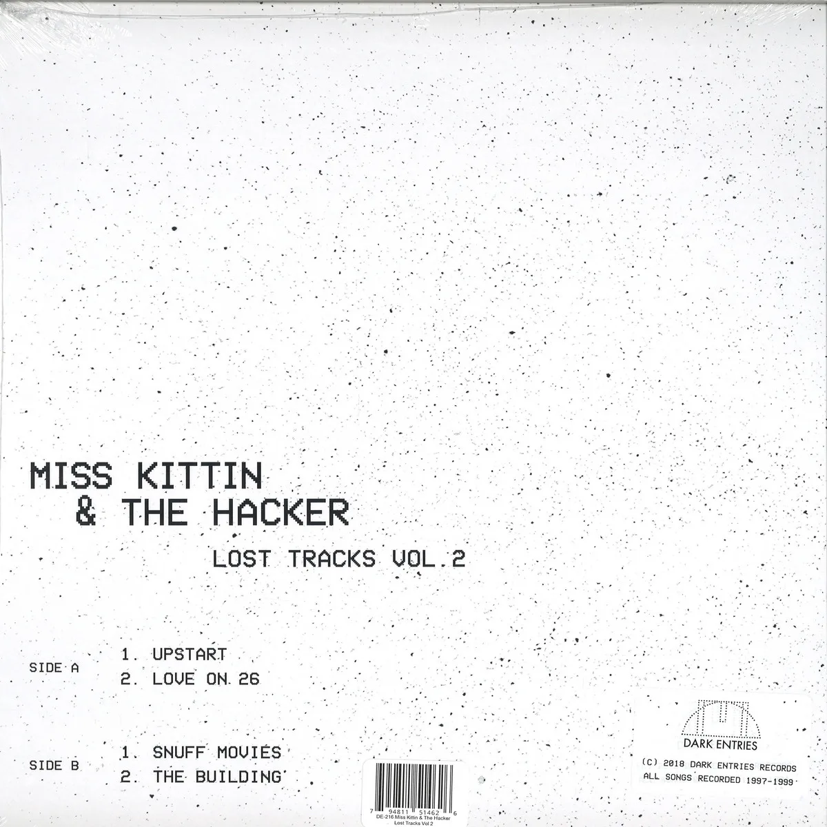 Обратная сторона обложки — Miss Kittin&The Hacker — Lost Tracks Vol. 2