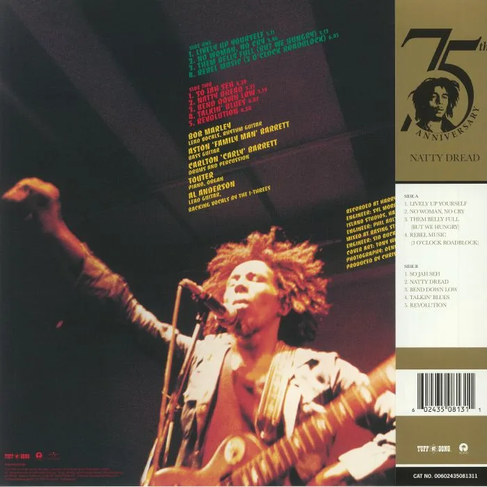 Обратная сторона обложки — Bob MARLEY & THE WAILERS — Natty Dread (75th Anniversary Edition) (half speed remastered)